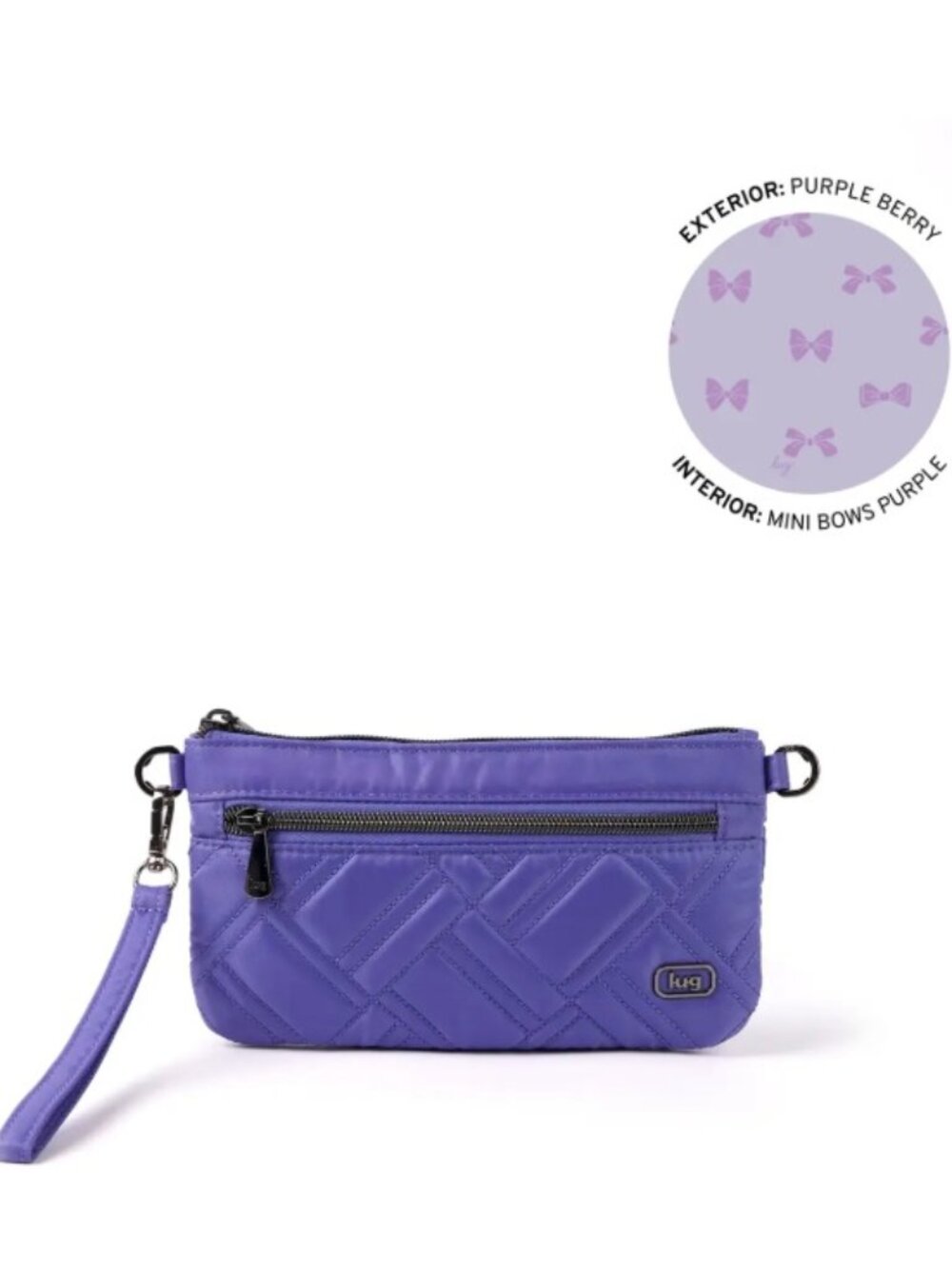 Lug Super Metro Wristlet Pouch Purple Berry